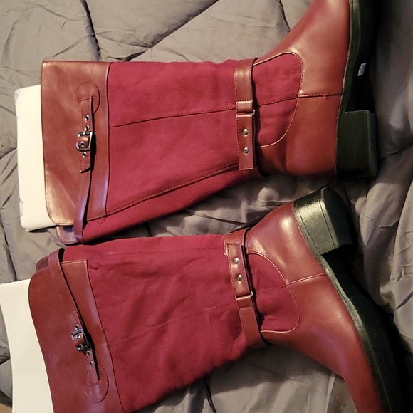 Burgundy Knee High Boots - Picture 6 of 6